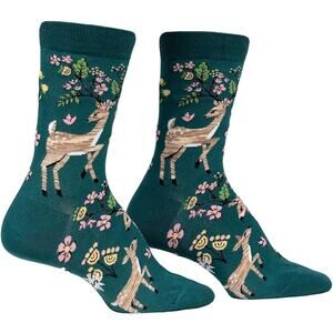 Sock It To Me Spring Awakening Crew Sock Reindeer Reinforced W5-10 M3.5-8.5 NWT